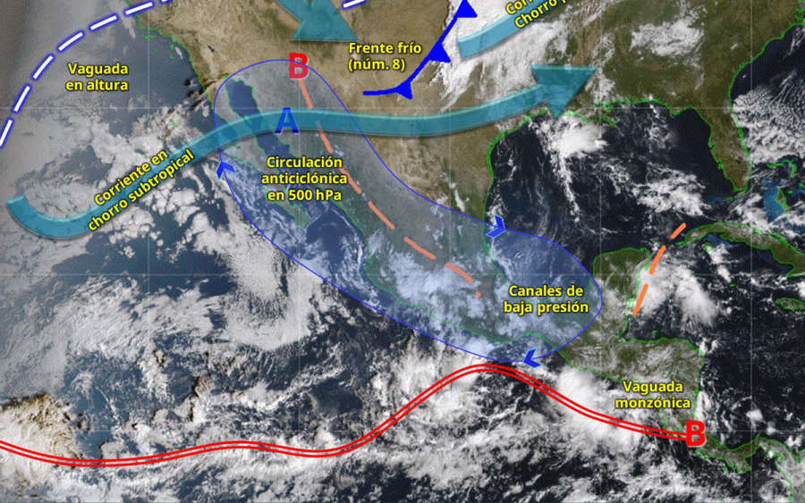 Conagua alerta por lluvias intensas en al menos cinco estados