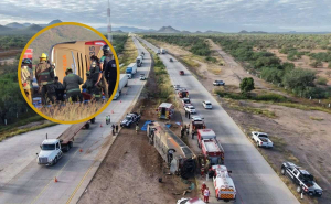 Accidente en autobús de pasajeros deja siete fallecidos y varios lesionados en el tramo carretero Hermosillo–Guaymas